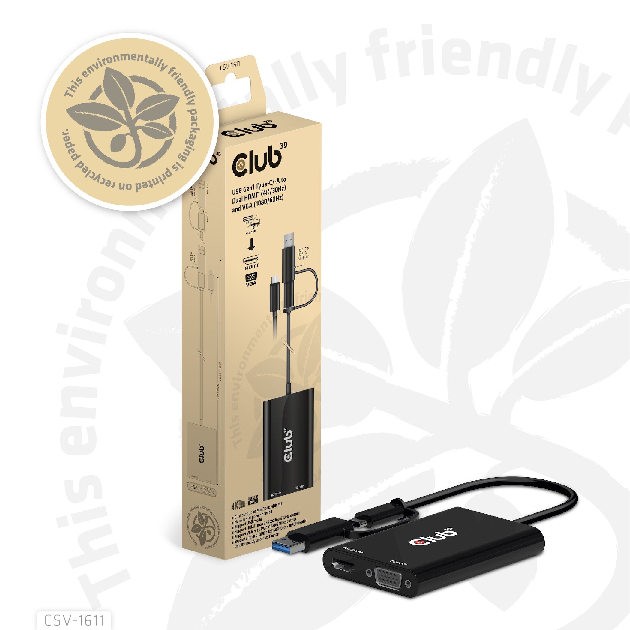 EAN 8719214472429 - CLUB3D CSV-1611 Adaptador gráfico USB 3840 x 2160 Pixeles Negro imagen 15