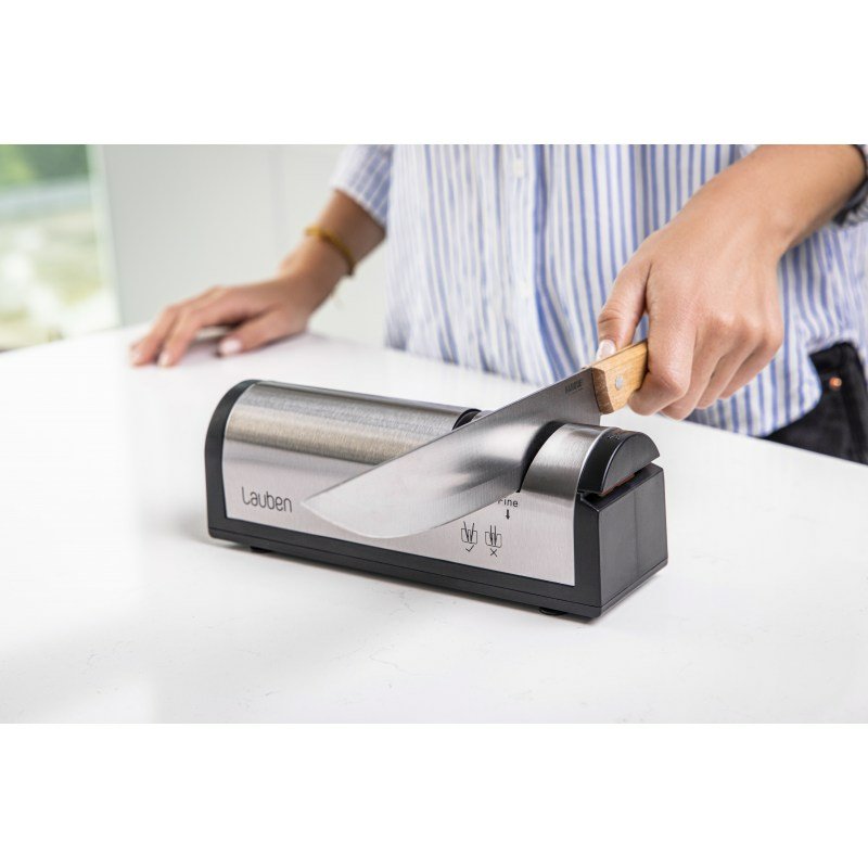 Lauben Lbksmks4700sa Afilador De Cuchillos Eléctrico Negro, Acero Inoxidable