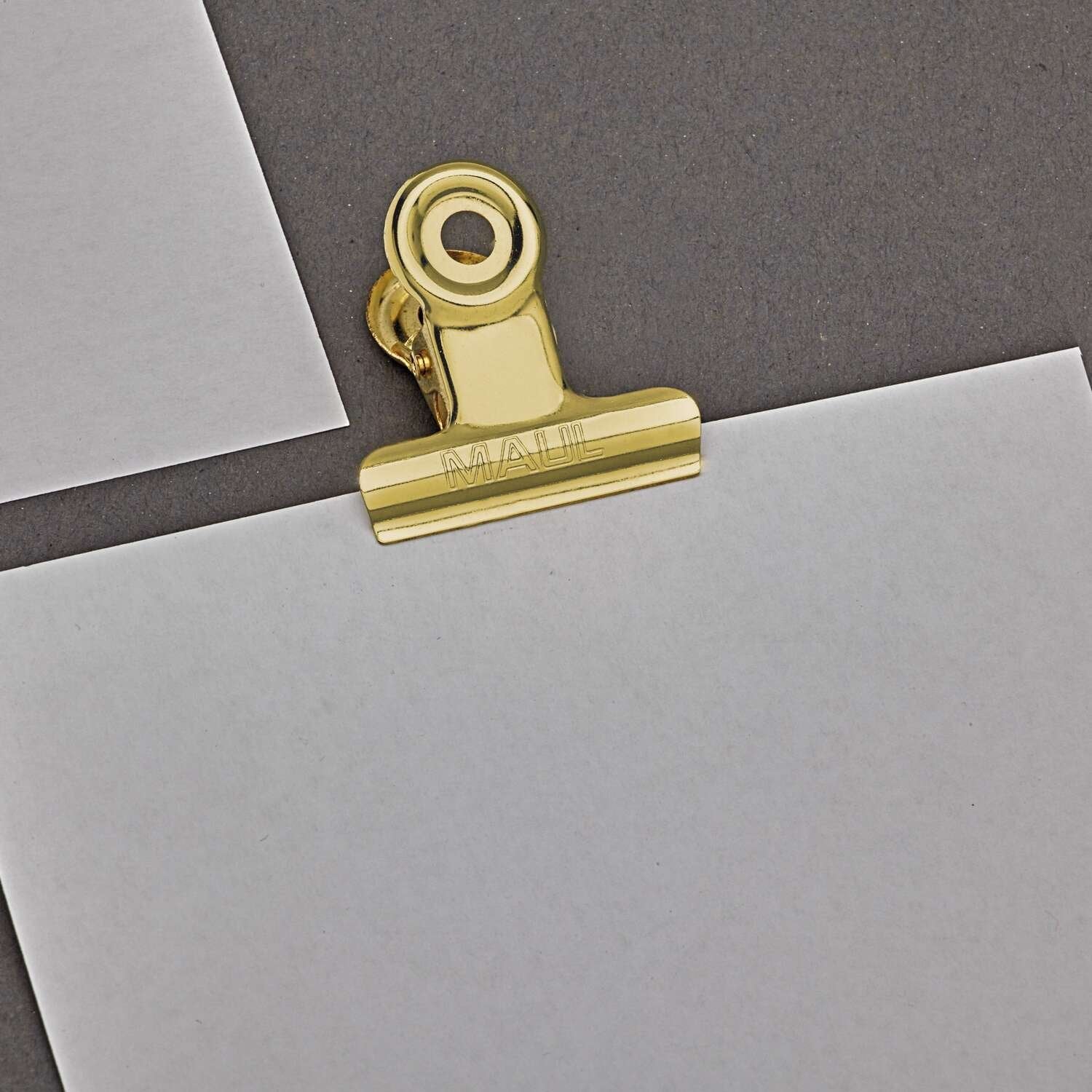 Maul Papier-Klemmer Maulmandard, Breite 30 Mm, 10 M. Gold