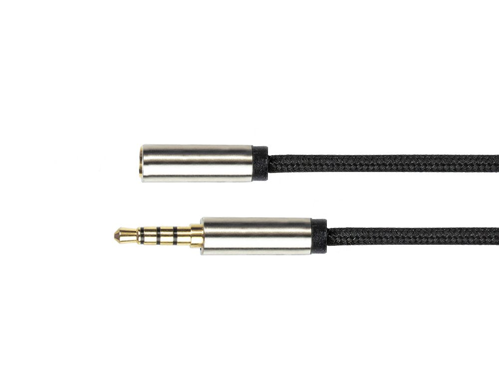 Python Audiocable 4-Pol. Klinkenm. An Hchse Negro 1m