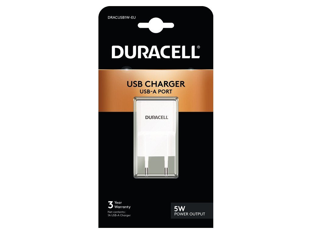 EAN 5055190170571 - Duracell DRACUSB1W-EU cargador de dispositivo móvil Smartphone Blanco Corriente alterna Interior imagen 1