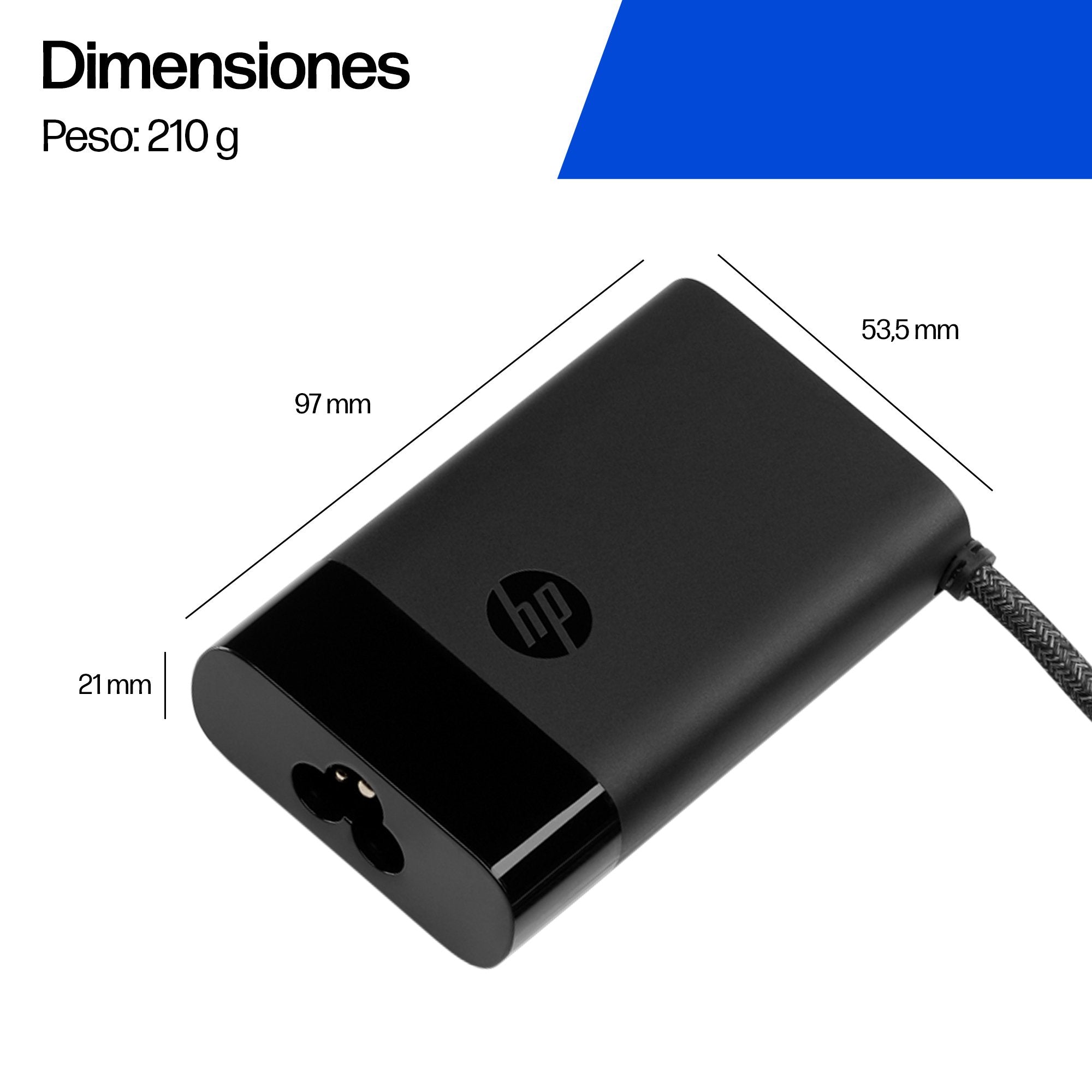 EAN 198122961122 - HP 65W USB-C Laptop Charger adaptador e inversor de corriente Interior Negro imagen 2
