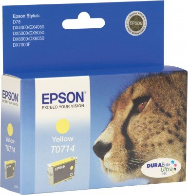 Epson Tinta Original T0714 Yellow Guepardo Para Epson Stylus D120,D120 /Network Editiond120