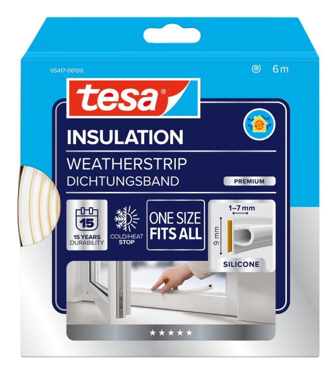 Tesamoll Junta De Silicona Premium Flexible 6mx9mmx7mm Blanca