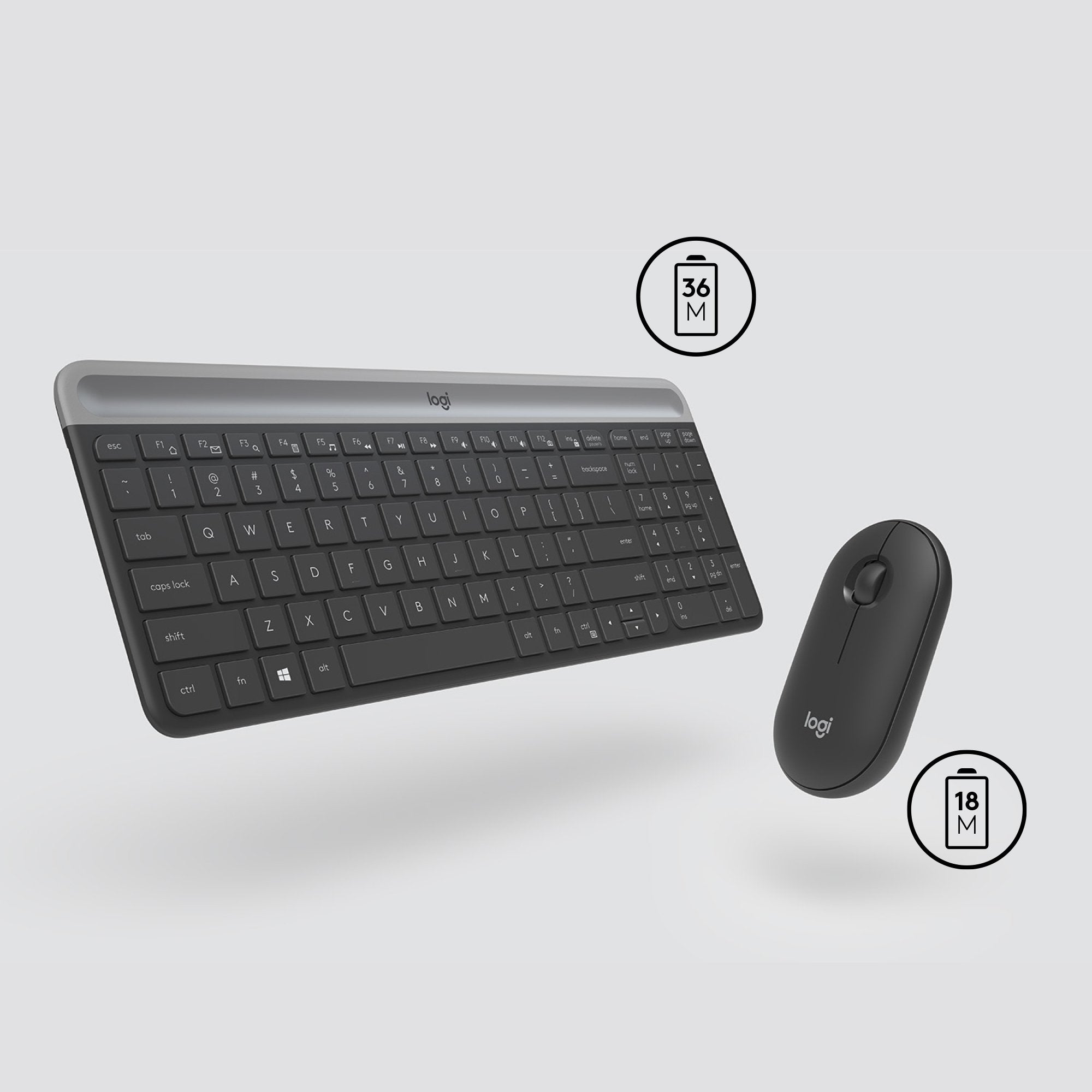 EAN 5099206086487 - Logitech 920-009192 teclado Ratón incluido Universal RF inalámbrico QWERTZ Suizo Grafito imagen 5