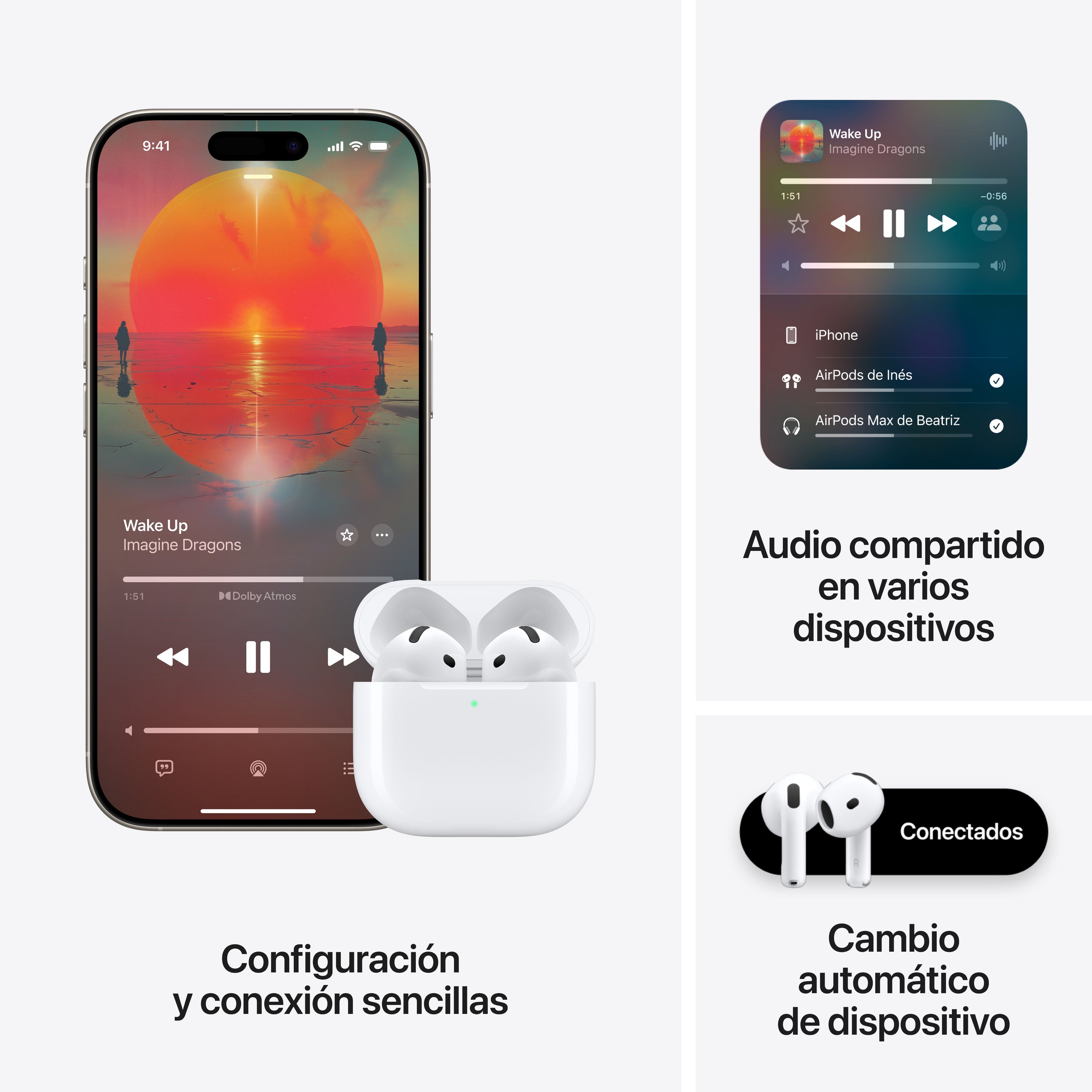 EAN 0195949688591 - Apple AirPods 4 Auriculares True Wireless Stereo (TWS) Dentro de oído Llamadas/Música/Deporte/Uso diario imagen 7