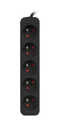 EAN 5901969419511 - Lanberg PS0-05E-0100-IEC-BK base múltiple 1 m 5 salidas AC Interior Negro imagen 5