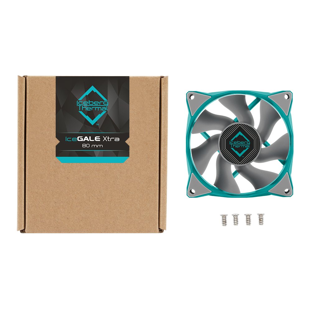 Ventilador Iceberg Thermal Icegale Xtra - 80 Mm Verde Azulado