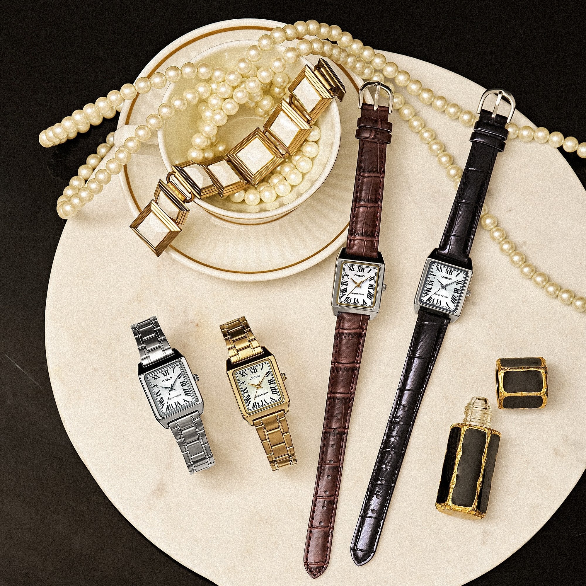 Casio Ltp-V007g-9budf Damen-Analoguhr, Dorado