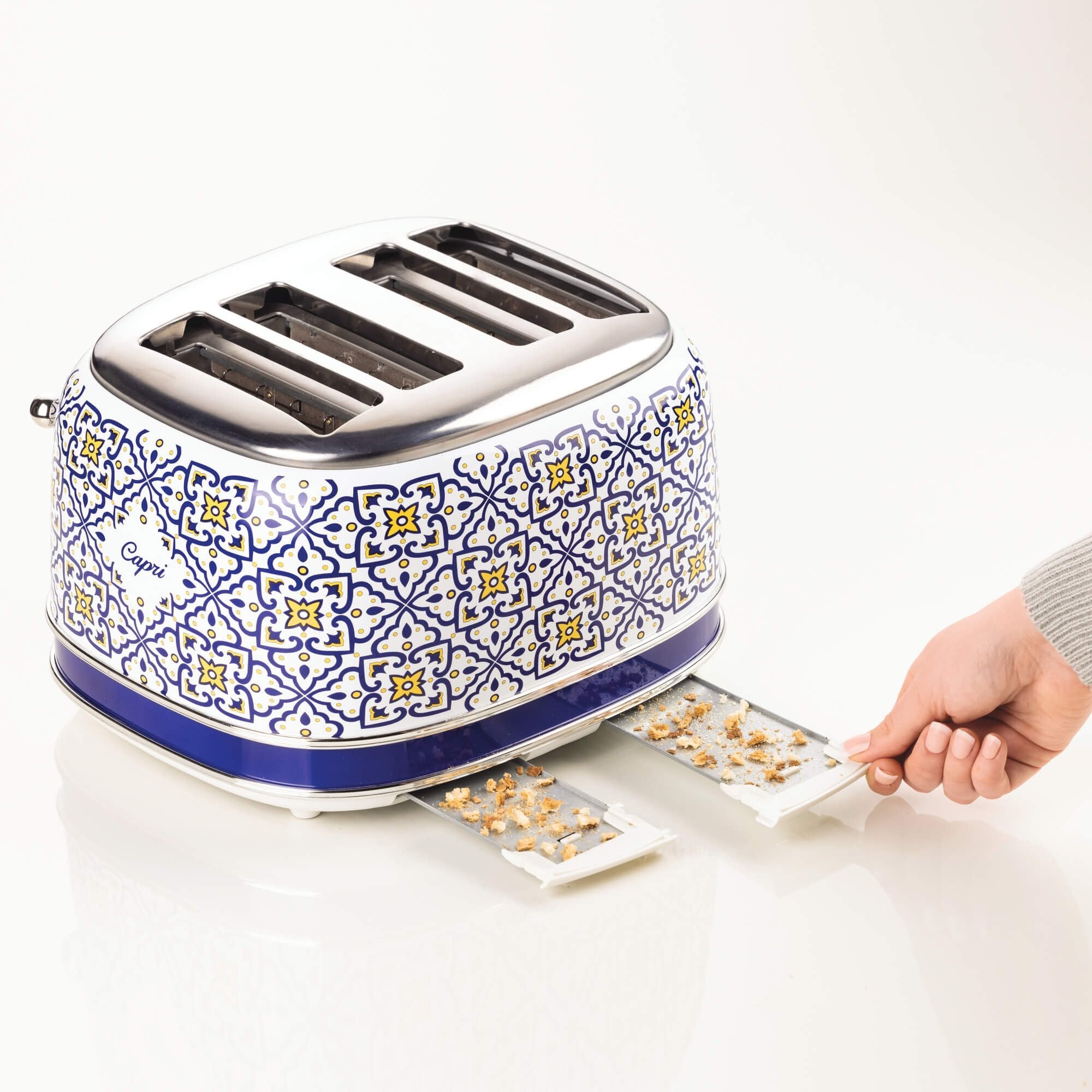 Ariete 4-Schlitz-Toaster Capri (Blanco/Mehrfarbig, 1.630 Watt, Para 4 Scheiben Toast) 0156ca