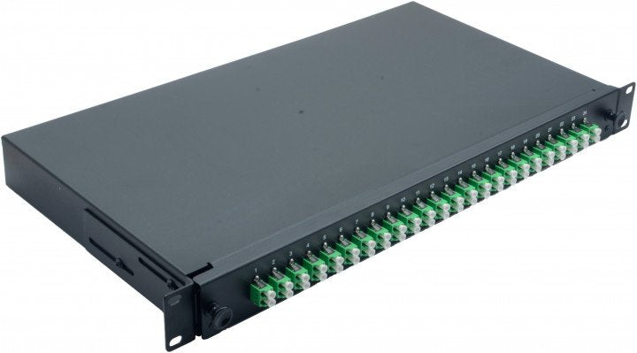 Helos Lwl 19" Spleissbox 24 X Lc/Apc Duplex Os2, Spleissfertig, Negro