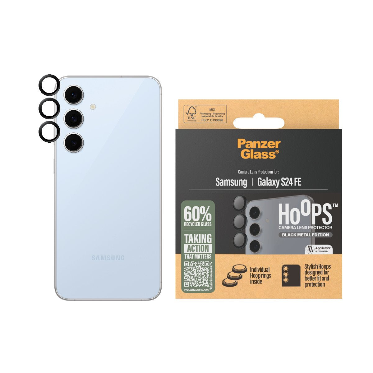 EAN 5715685012174 - PanzerGlass ® Hoops® Camera Lens Protector Black Samsung Galaxy S24 FE Protector de pantalla 1 pieza(s) imagen 2