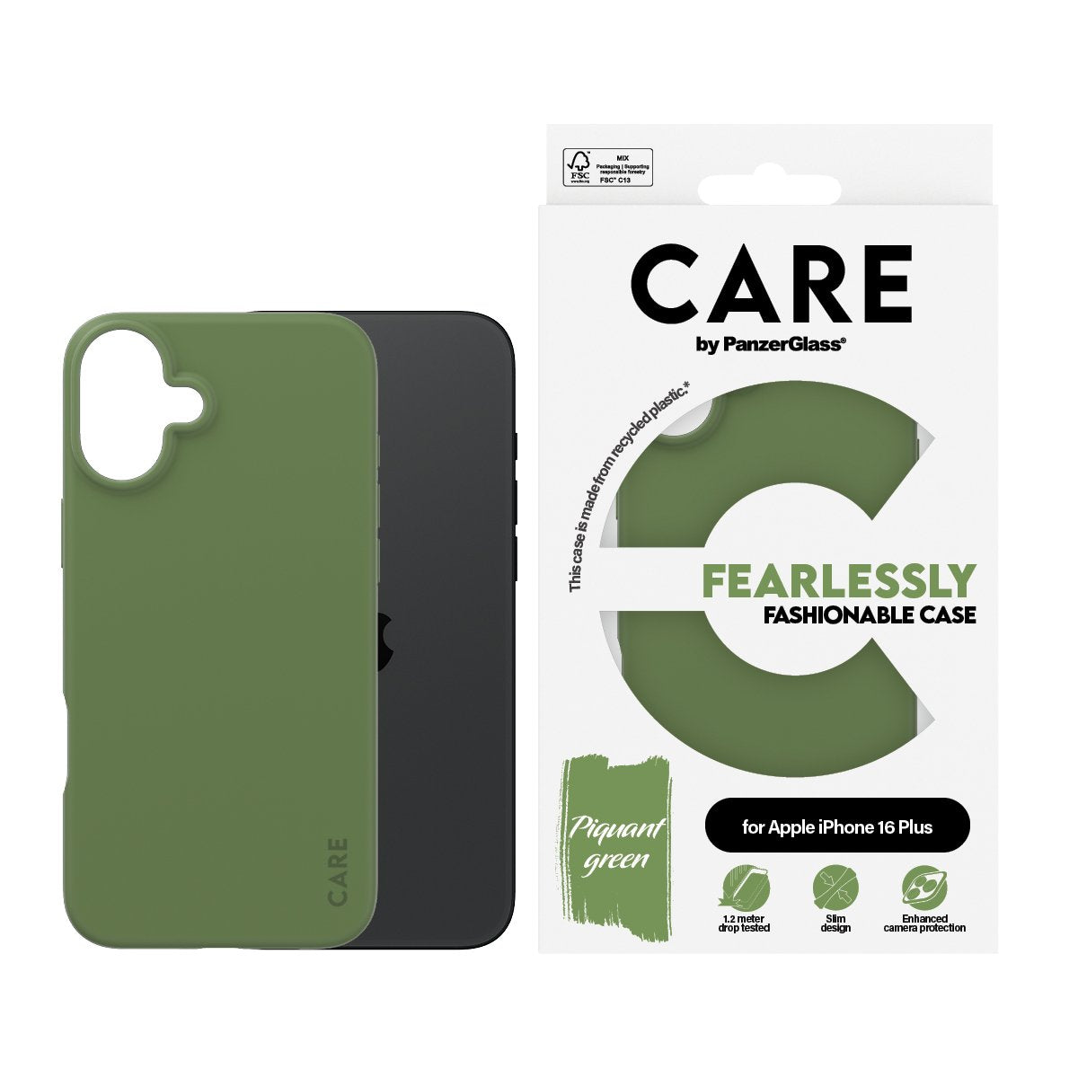 EAN 5715685004698 - PanzerGlass CARE™ by ® Case Green iPhone 16 Plus funda para teléfono móvil Verde imagen 2