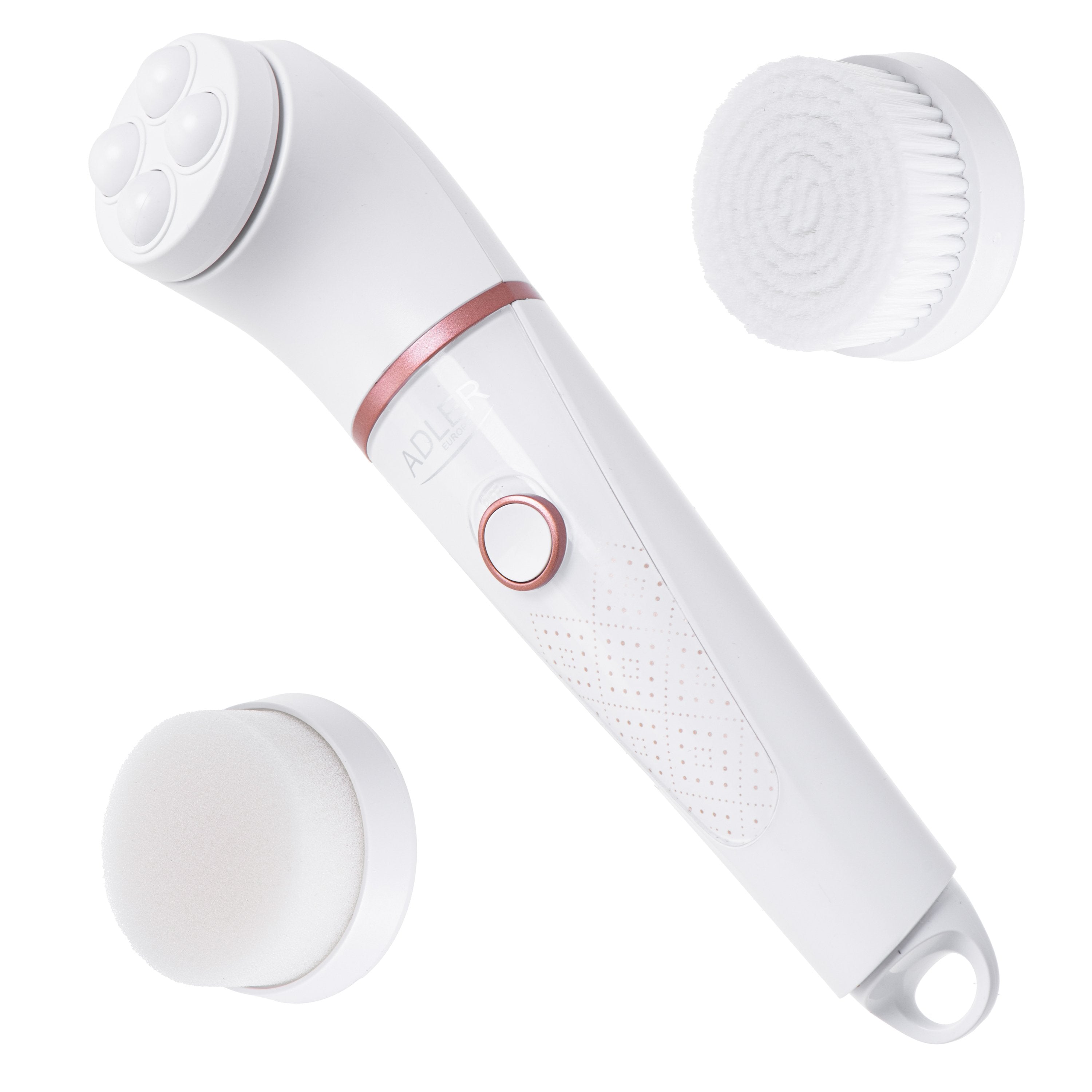 Adler Ad 2178 Cepillo De Limpieza Facial Cepillo Vibrador Y Giratorio Blanco Batería