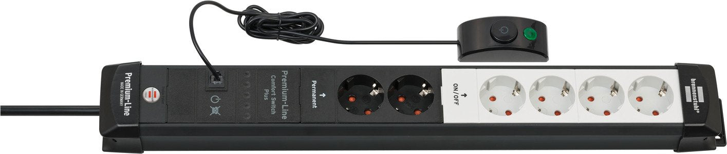 EAN 4007123679119 - Brennenstuhl 1951560103 base múltiple 3 m 6 salidas AC Interior Negro, Gris claro imagen 3