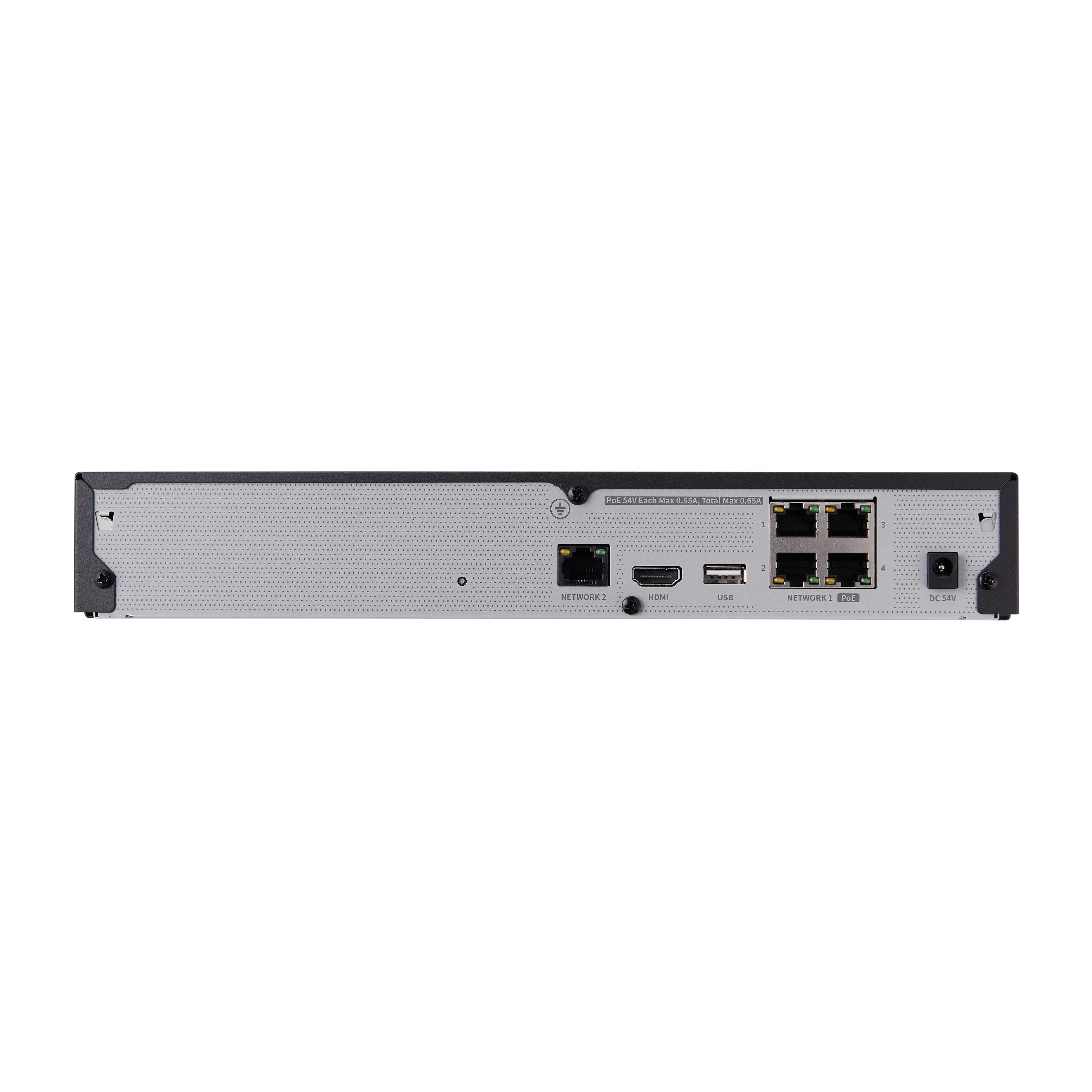 EAN 8801089228390 - Hanwha ARN-410S Grabadore de vídeo en red (NVR) Negro imagen 4