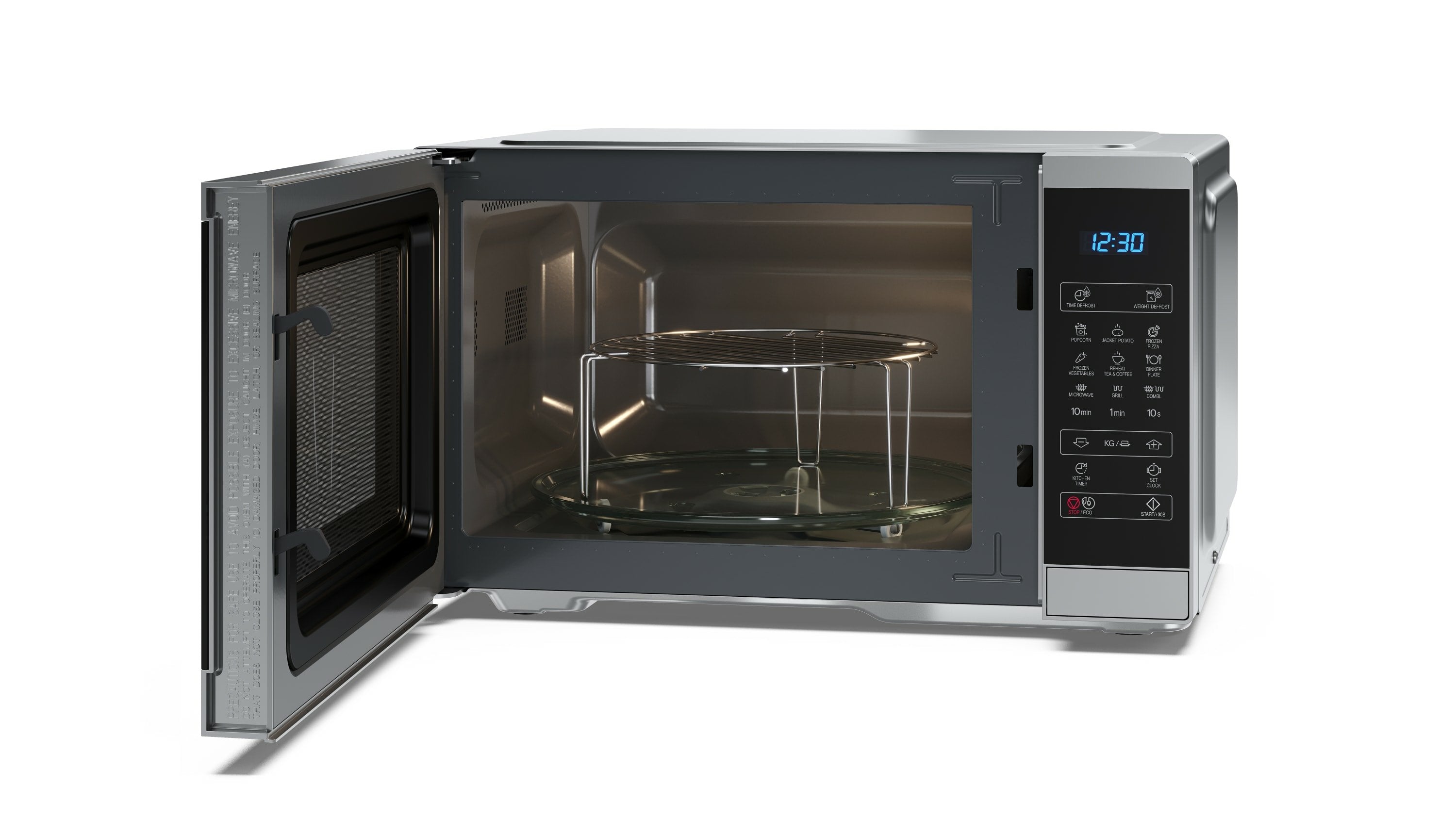 Microondas Sharp Yc-Mg252ae-S Con Grill 25 L 900 W Negro, Plata