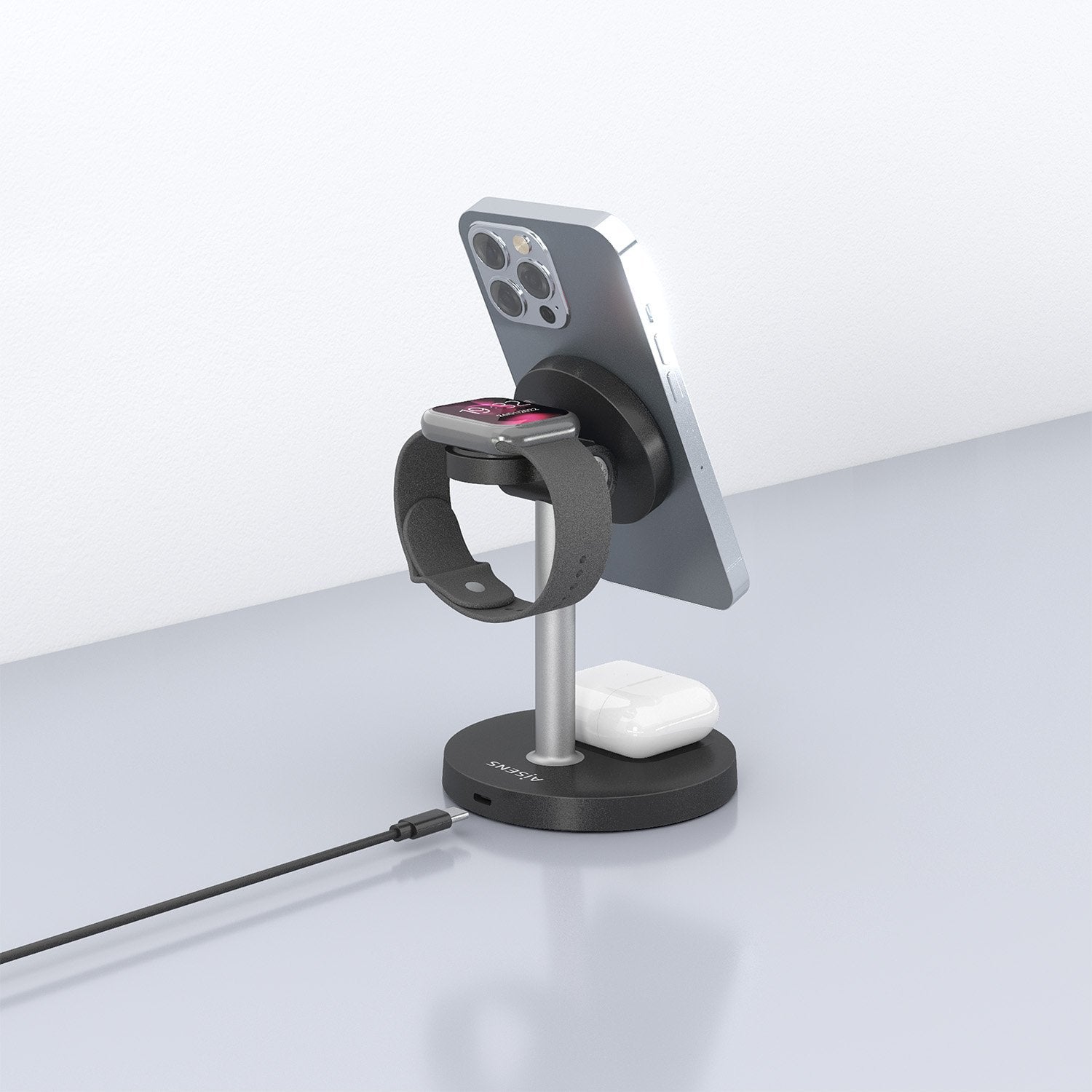 EAN 8435739903537 - AISENS ASCH-15W3WC066-BK cargador de dispositivo móvil Auriculares, Smartphone, Reloj inteligente Cargado imagen 6