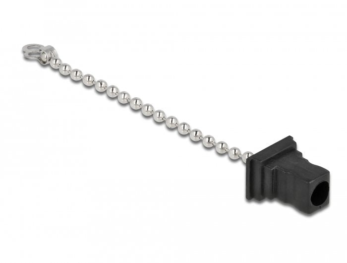 Lwl Staubschutzkappe Mit Kette Für Sc Stecker Schwarz