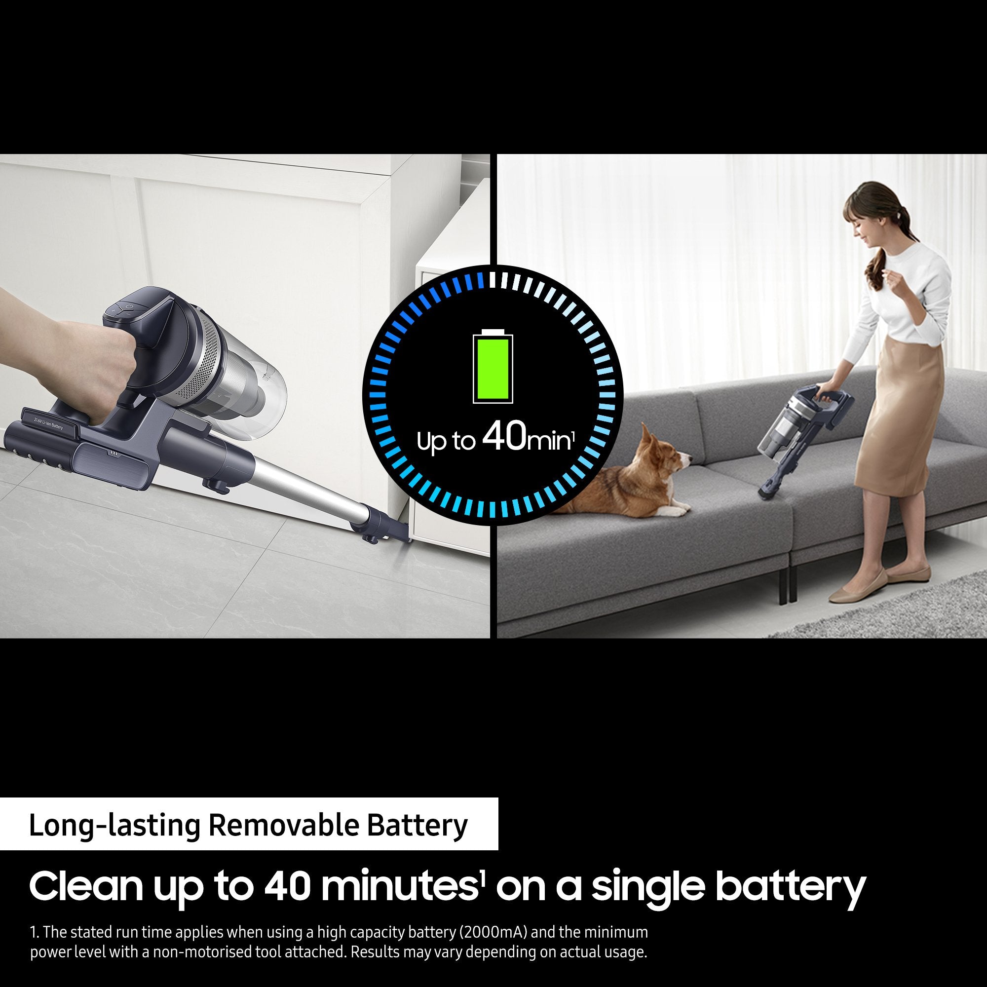 EAN 8806095112206 - Samsung VS15A60AGR5 aspiradora de pie y escoba eléctrica Aspiradora escoba 2 en 1 Batería Secar HEPA Sin imagen 5