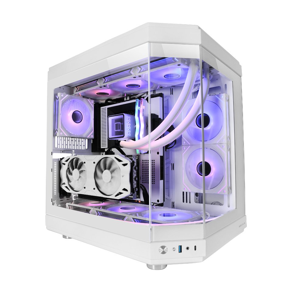 Caja Pc Gaming Semitorre Mars Gaming Mc-3t Azul