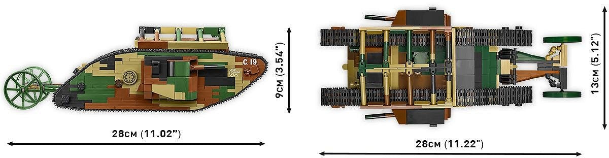 Klocki Mark I Male No C.19 878 Klocków