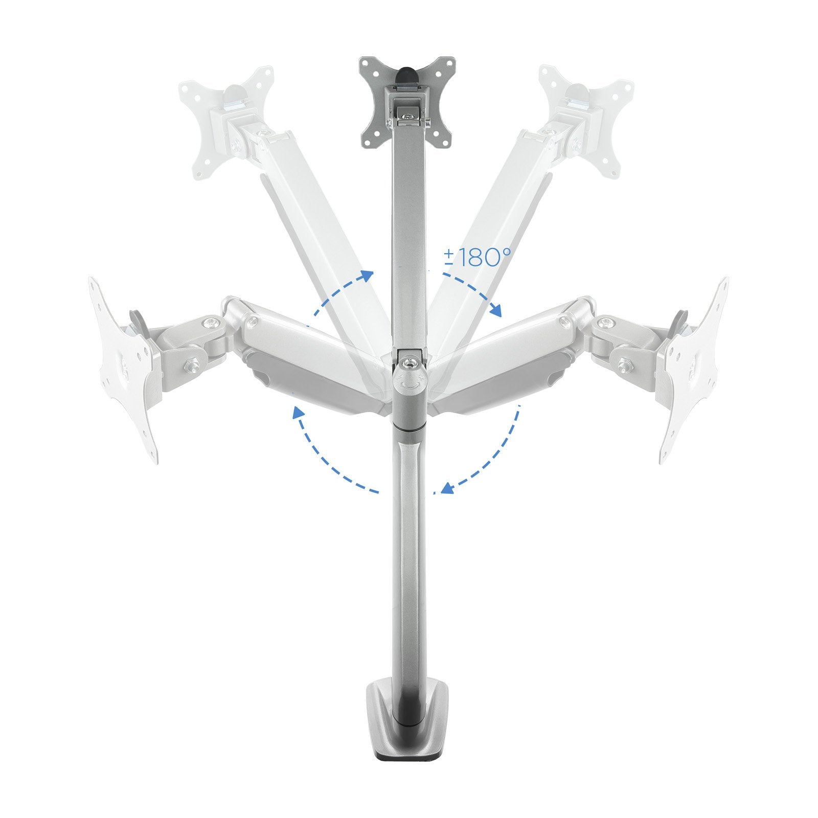 Tooq Soporte De Mesa Con Brazo Articulado Para Monitor De 13"-32" - Giratorio E Inclinable - Piston De Gas - Peso Max