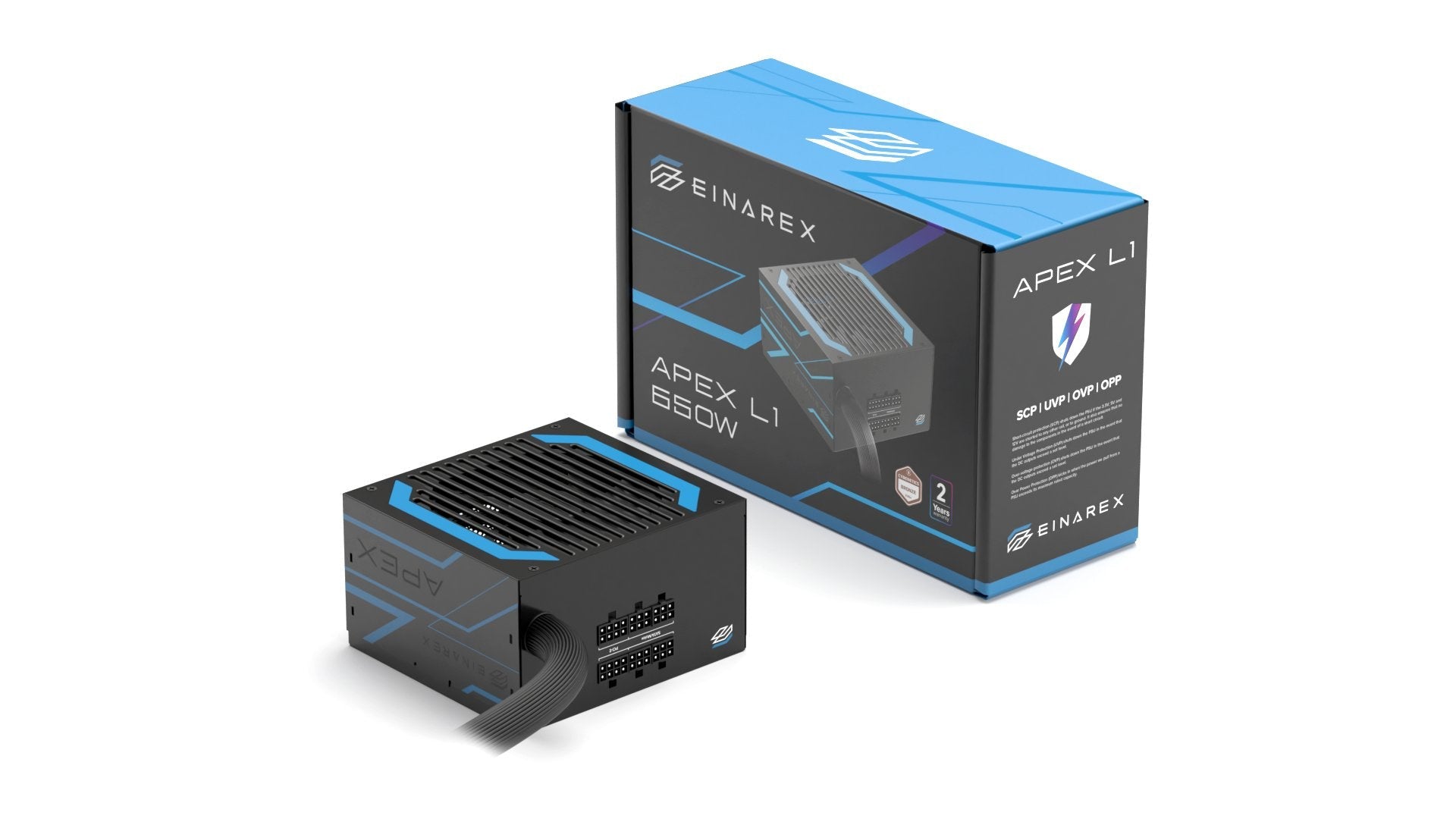 EAN 6977277361230 - Einarex EXPS-XL1-650-BK unidad de fuente de alimentación 24-pin ATX ATX Negro imagen 4