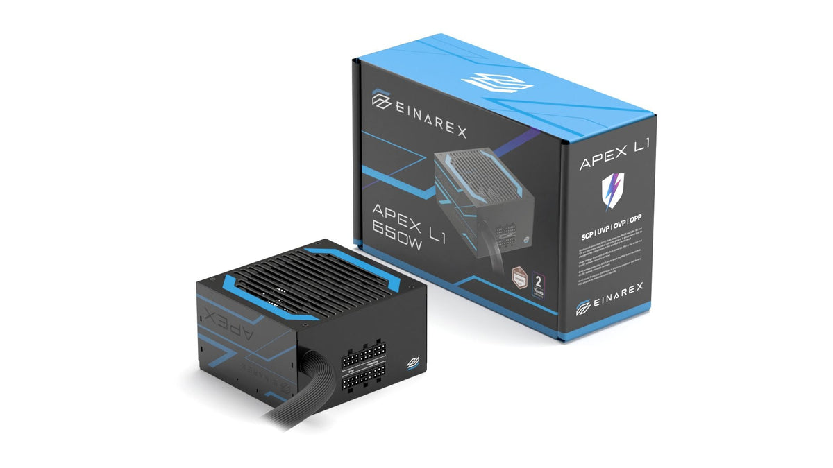 Fuente Alimentacion Atx 650w Einarex Apex L1 80 Bronze Negra Semimodular