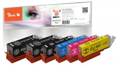 EAN 7640366812584 - Peach PI100-504 cartucho de tinta 5 pieza(s) Compatible Rendimiento estándar Negro, Cian, Magenta, Amaril imagen 1