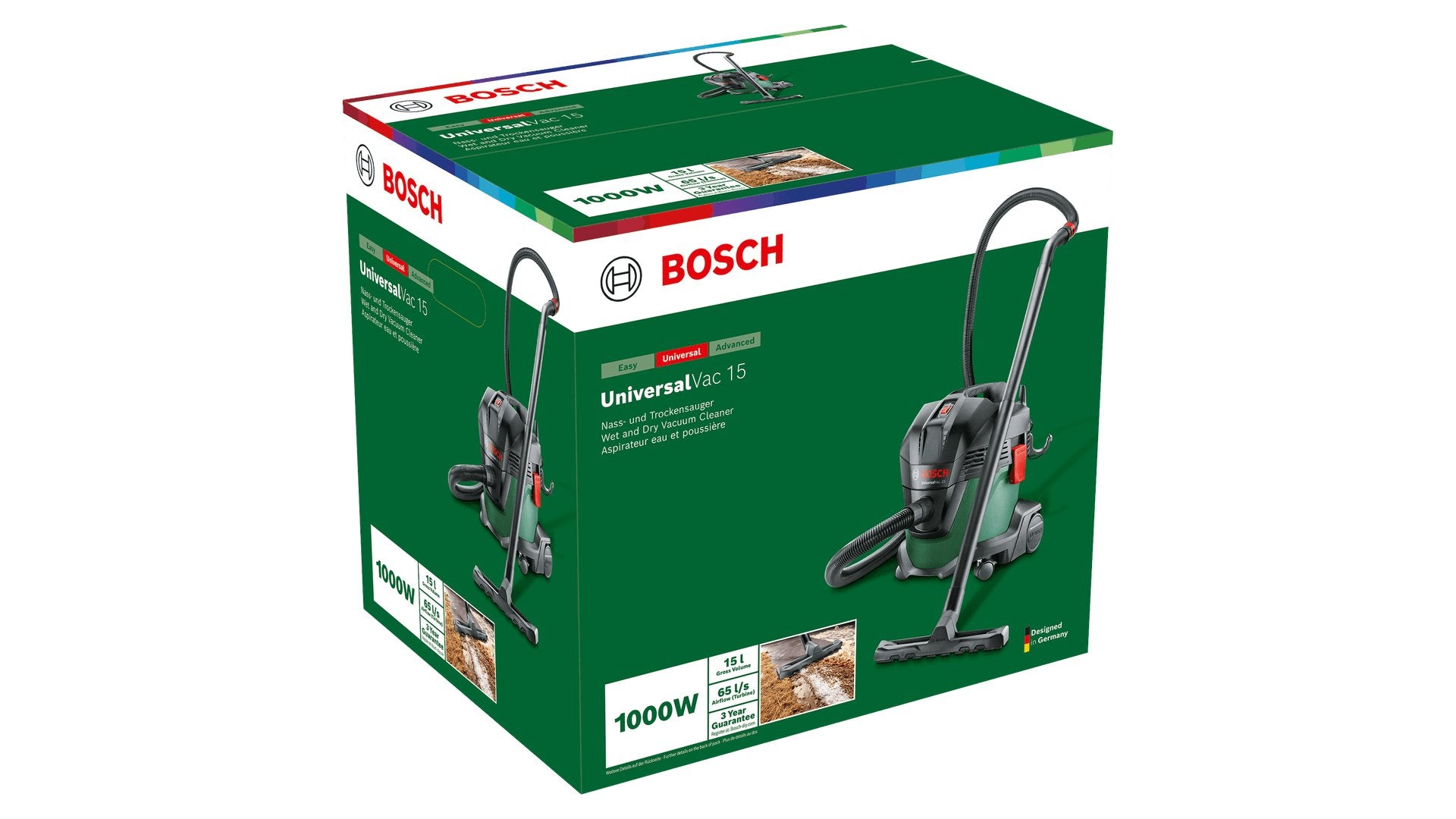 EAN 3165140873963 - Bosch UniversalVac 15 Negro, Verde 15 L 1000 W imagen 3