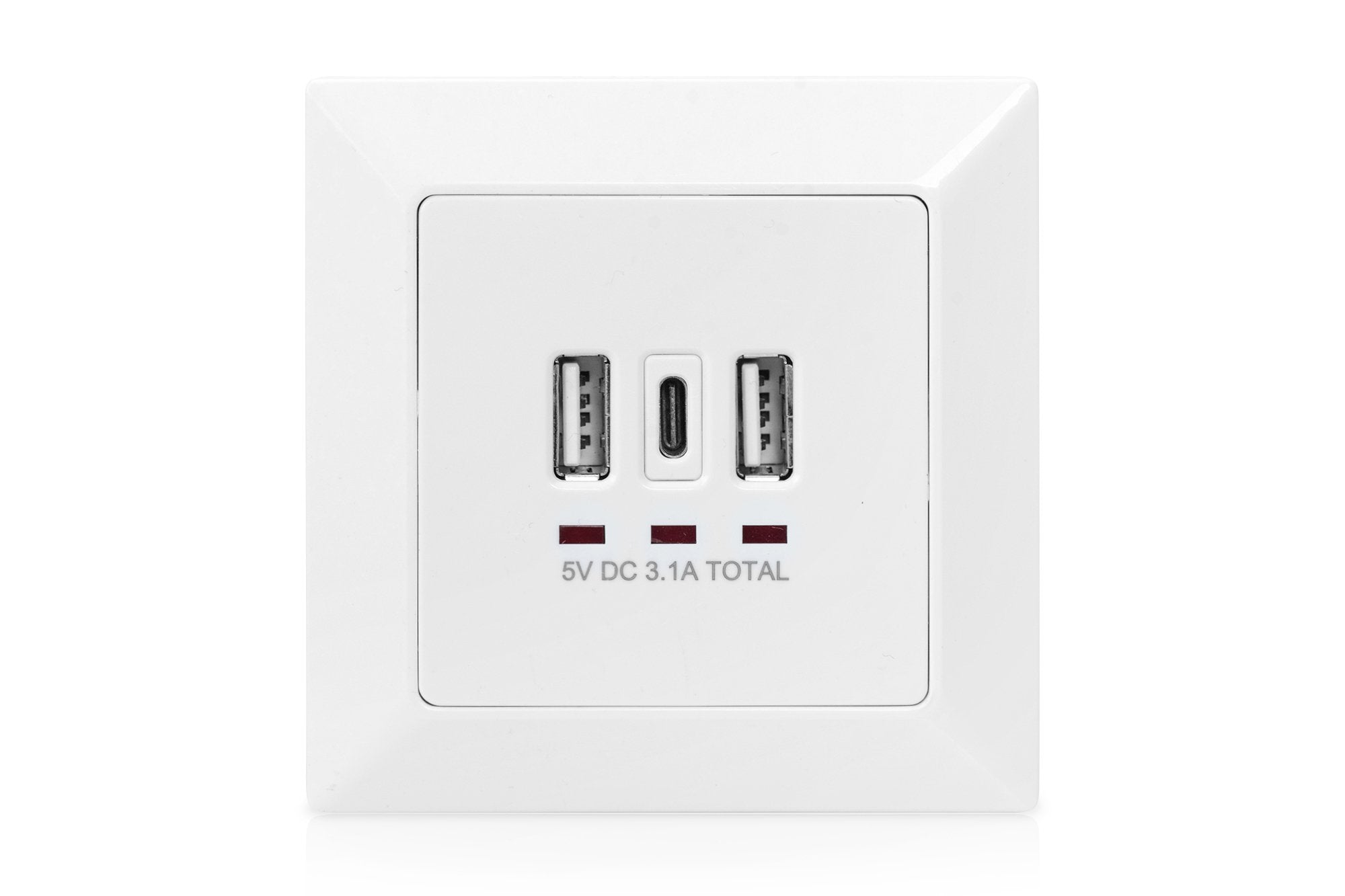 EAN 4016032459842 - Digitus DA-70618 toma de corriente 2 x USB A + 1 x USB C Blanco imagen 3