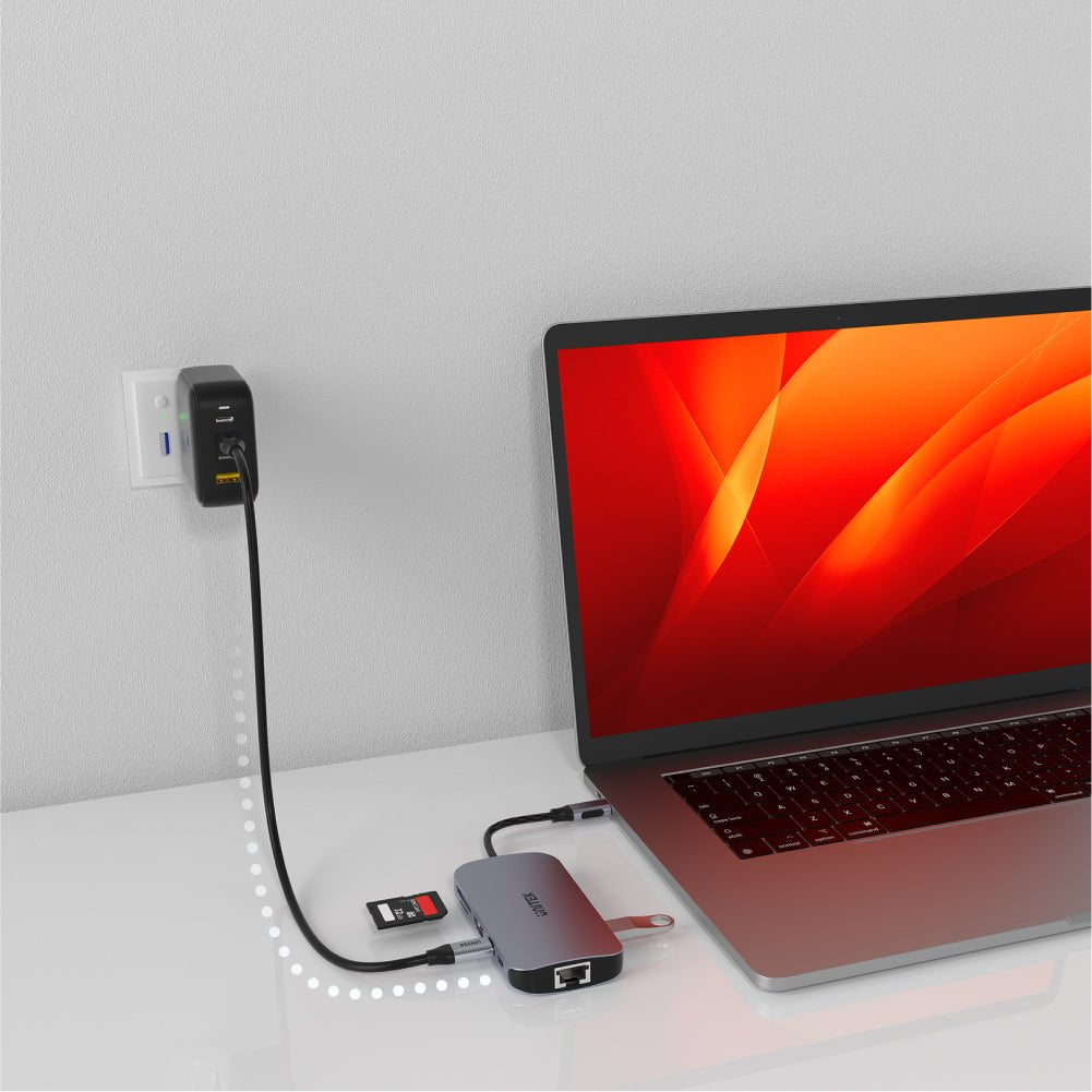 EAN 4894160047083 - UNITEK uHUB N9+ Alámbrico USB 3.2 Gen 1 (3.1 Gen 1) Type-C Gris imagen 8