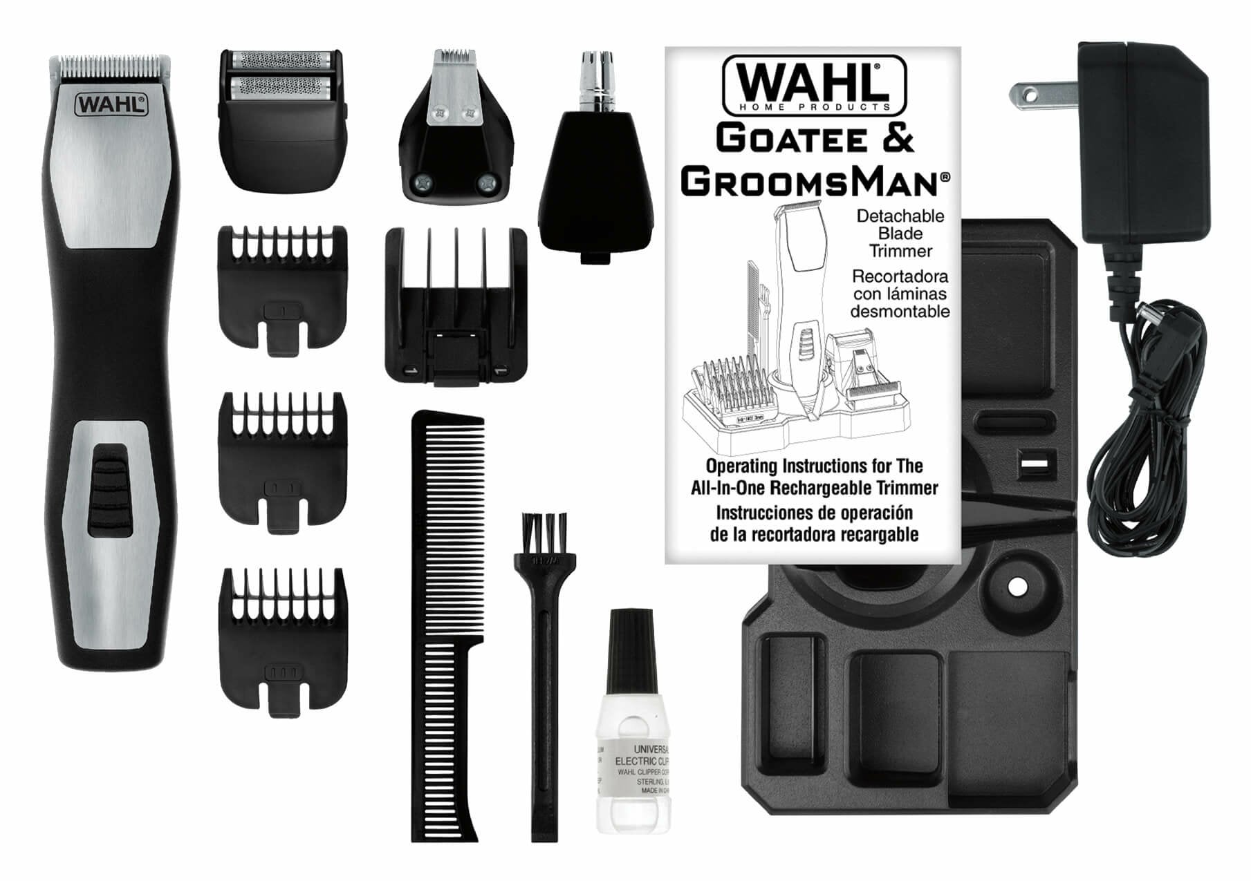 EAN 4015110007517 - Wahl GroomsMan Pro Batería Negro, Acero inoxidable imagen 3