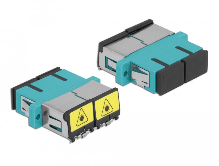 Lwl Kupplung Mit Laserschutzklappe Sc Duplex Buchse Zu Sc Duplex Buchse Multimode Aqua