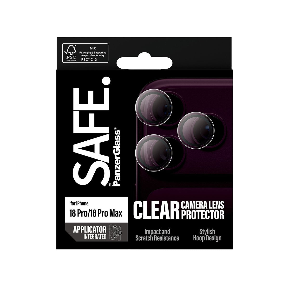 Panzerglass Safe Kameraschutz Ip17/18 Pro/Pro Max Transpar.