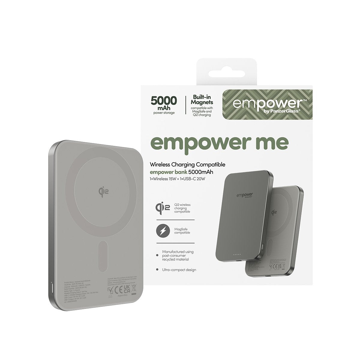 EAN 5715685028366 - PanzerGlass empower™ by ® empower™ Bank | 5000mAh | Titanium imagen 2