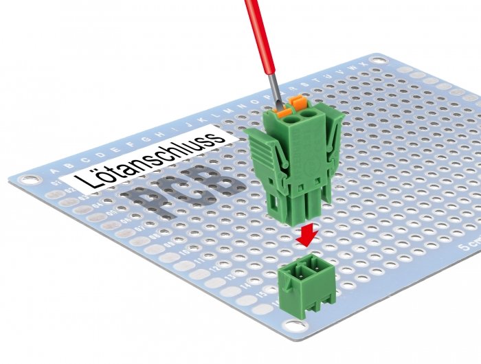 Terminalblock Set Für Platine 2 Pin 3,81 Mm Rastermass Vertikal