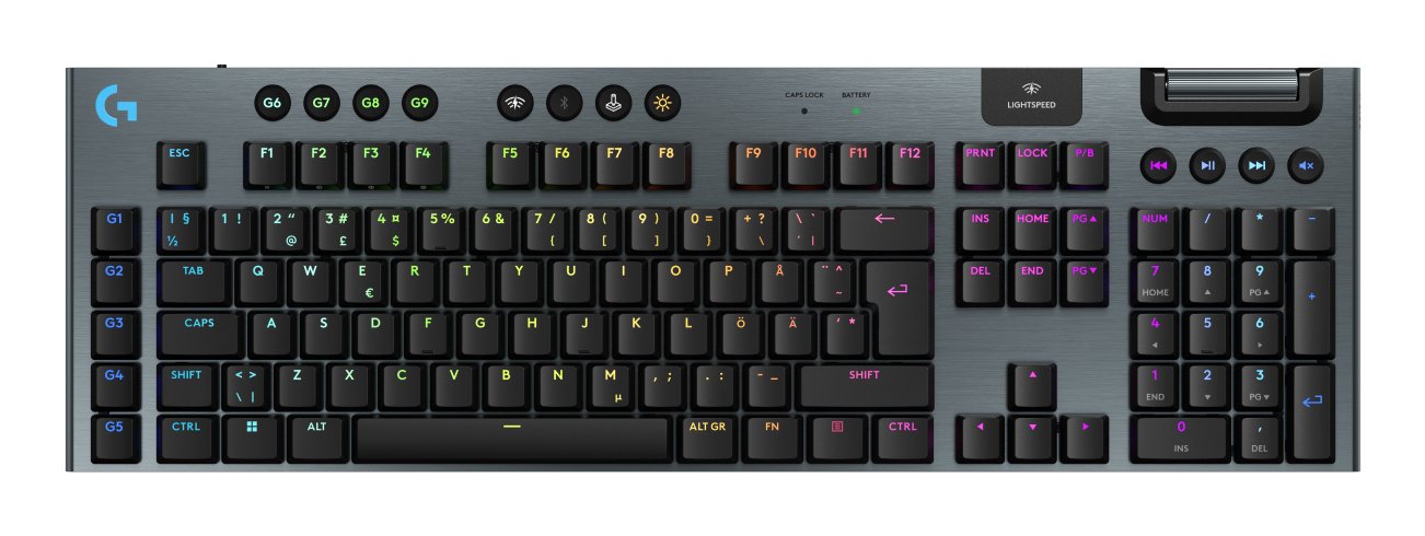 EAN 5099206121720 - Logitech G G915 X LIGHTSPEED teclado Juego USB + RF Wireless + Bluetooth QWERTY Nórdico Negro imagen 1