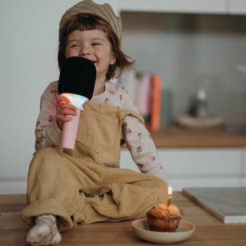 Kidywolf Mikrofon Bluetooth Mit Licht Rosa