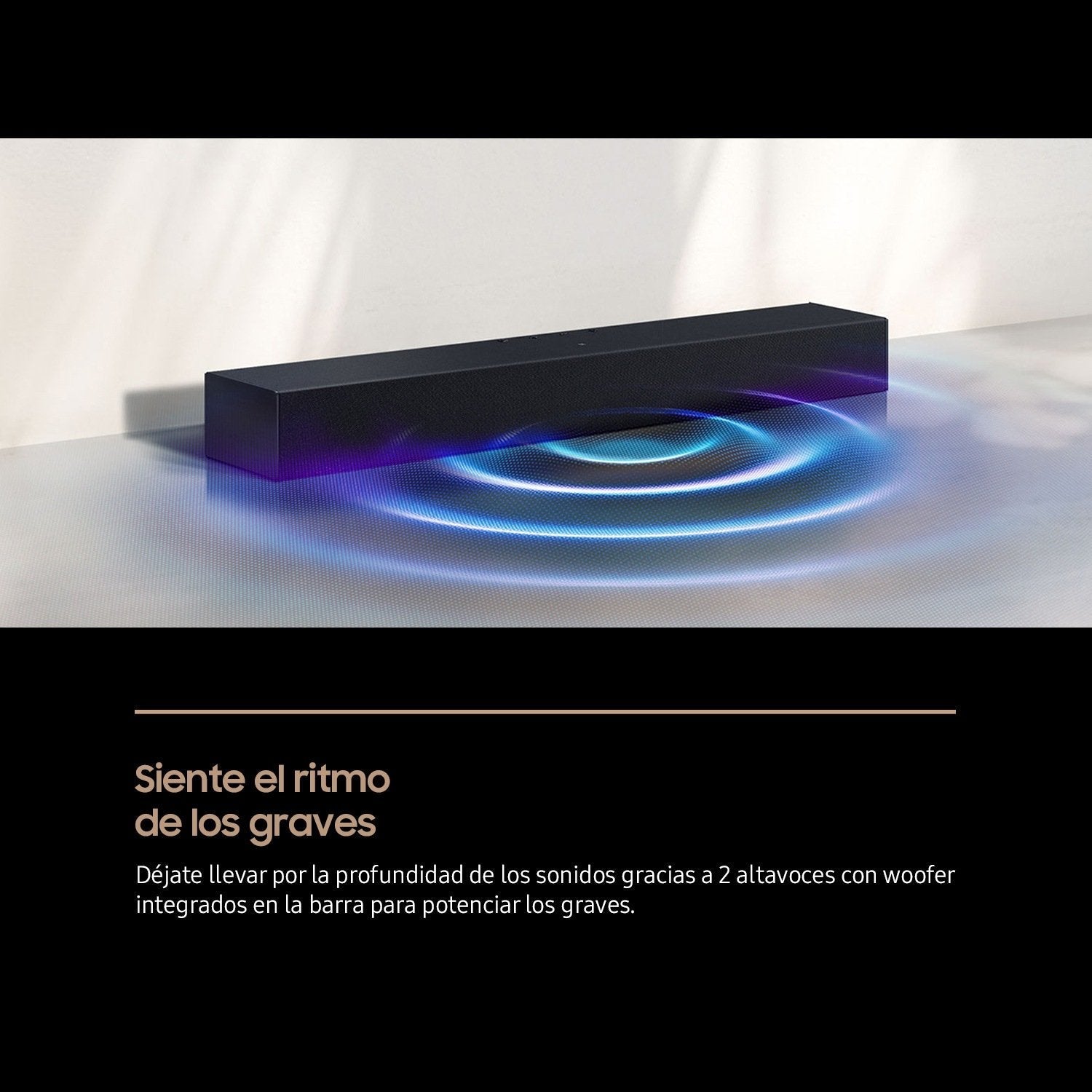 Barra De Sonido Samsung Hw-B400f/Zf 2.0 40w - Dolby 2.0 - Bluetooth 4.2, Usb, Hdmi, Audio Optico - Mando A Distancia -