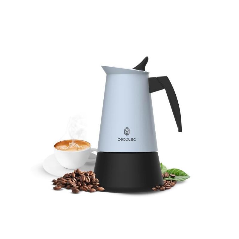 Cecotec Piccolina 200 Cafetera Italiana Para 2 Tazas - Acero Inoxidable - Apta Para Gas, Electrica Y Vitro - Junta