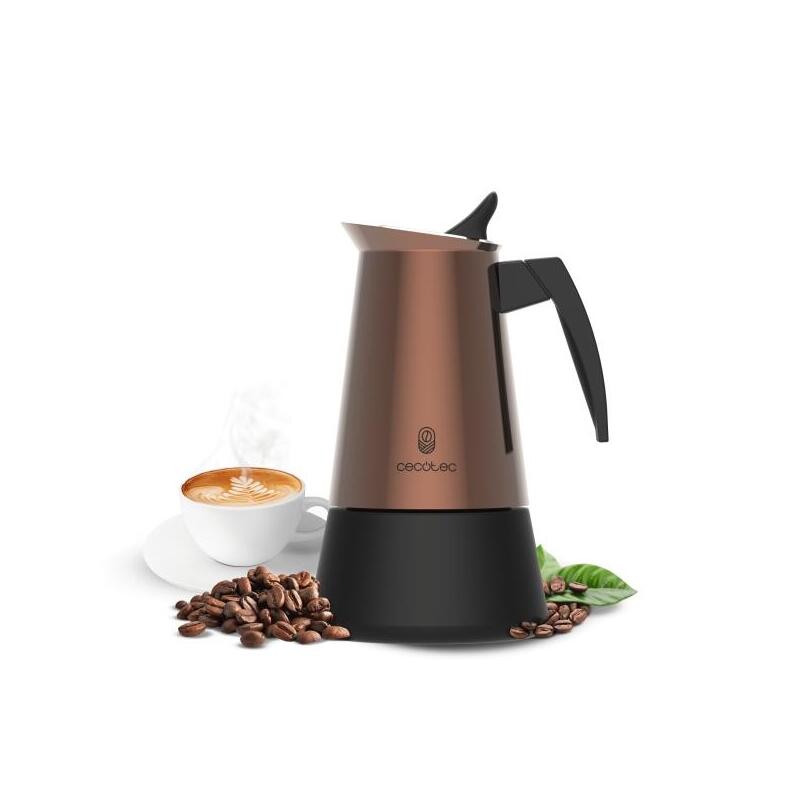 Cecotec Piccolina 600 Cafetera Italiana Para 6 Tazas - Acero Inoxidable - Apta Para Placas Electricas, Vitroceramicas Y
