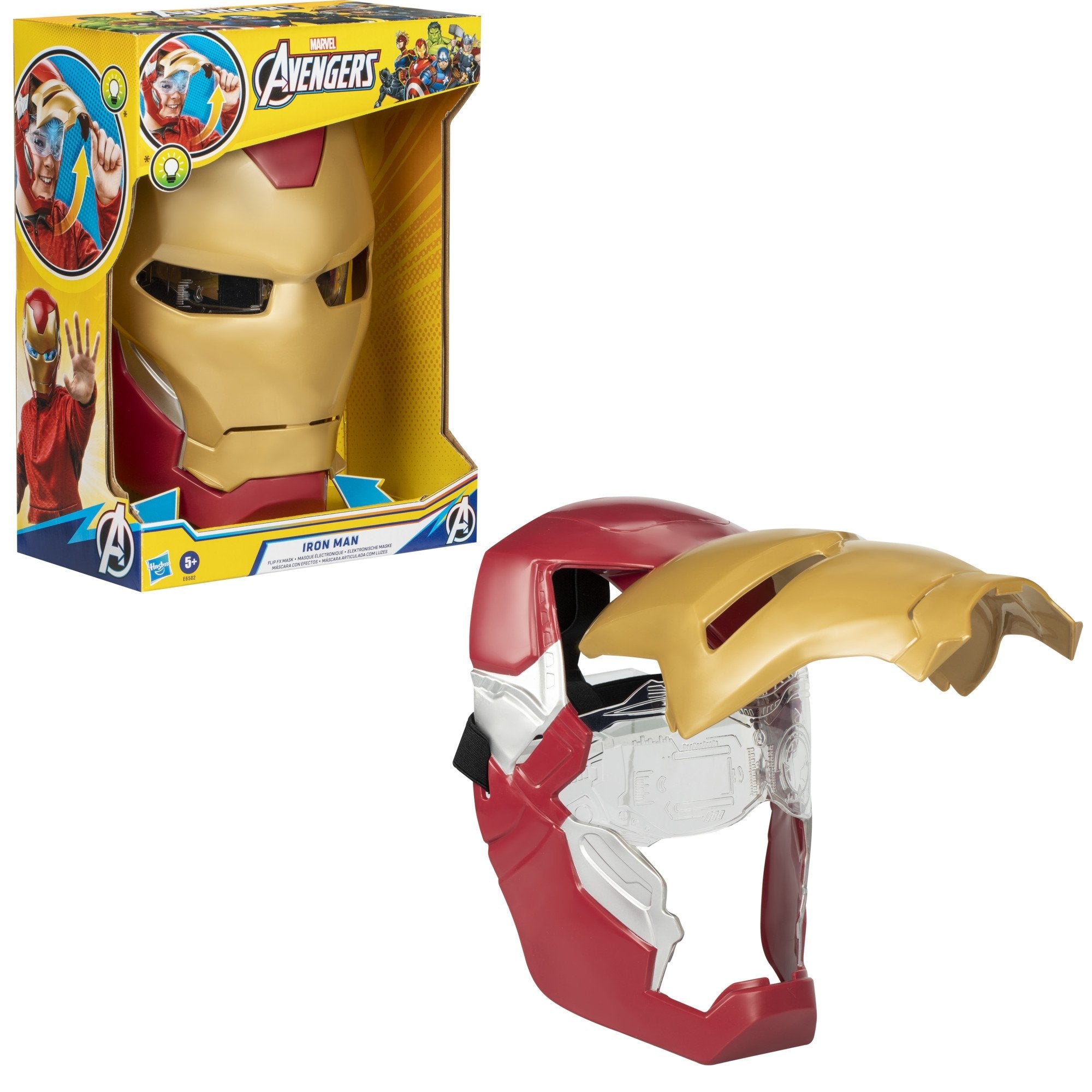 Hasbro Marvel Avengers Iron Man Máscara Electrónica Con Efectos De Luz, Juego De Rol E65025l0