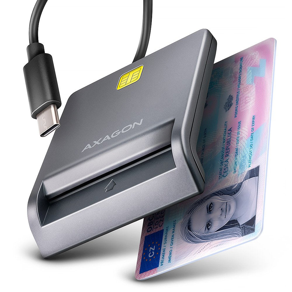 EAN 8595247908841 - Axagon CRE-SM3TC lector de tarjeta inteligente USB USB 2.0 Type-C Gris imagen 1
