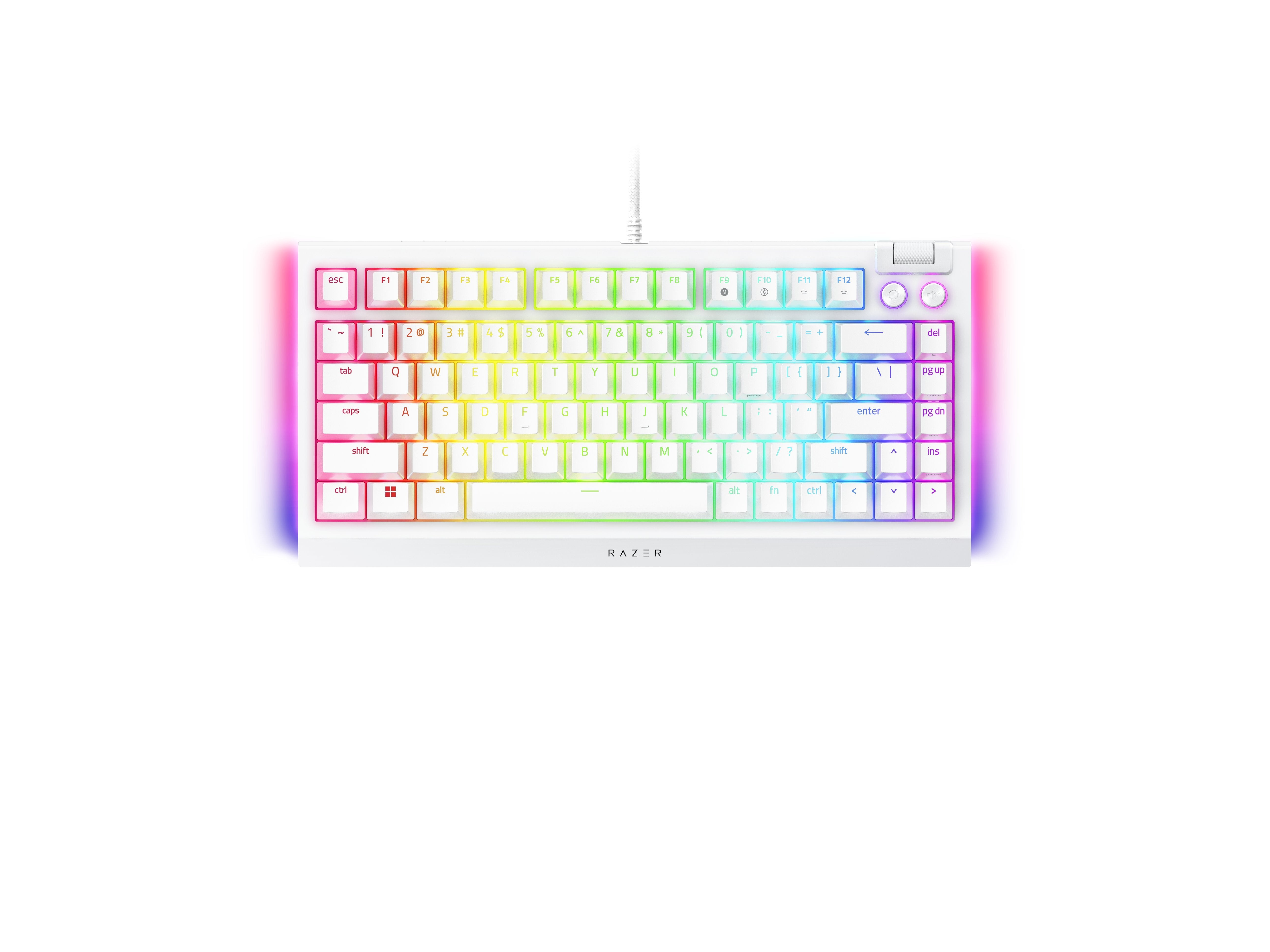 EAN 8887910072271 - Razer BlackWidow V4 75% teclado Juego USB QWERTY Inglés de EE. UU. Blanco imagen 4