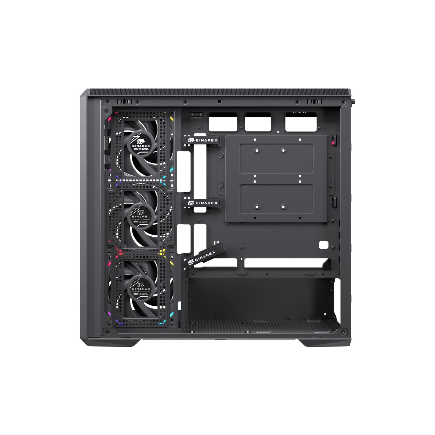 EAN 6977277368963 - Einarex EXCS-ZM-800R-B carcasa de ordenador Midi Tower Negro imagen 5