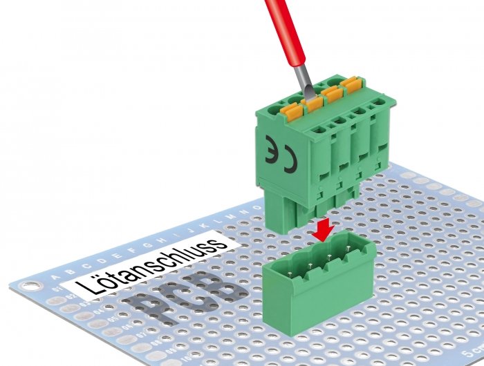 Terminalblock Set Für Platine 4 Pin 5,08 Mm Rastermass Vertikal