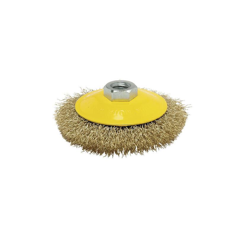 Cepillo Conico De Alambre Ondulado 115mm Fho115 Mota