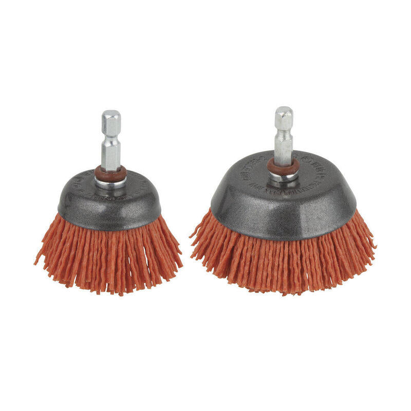 Cepillo De Copa De Alambre De Nylon, Agresivo, Vástago Hexagonal Ø50 Mm